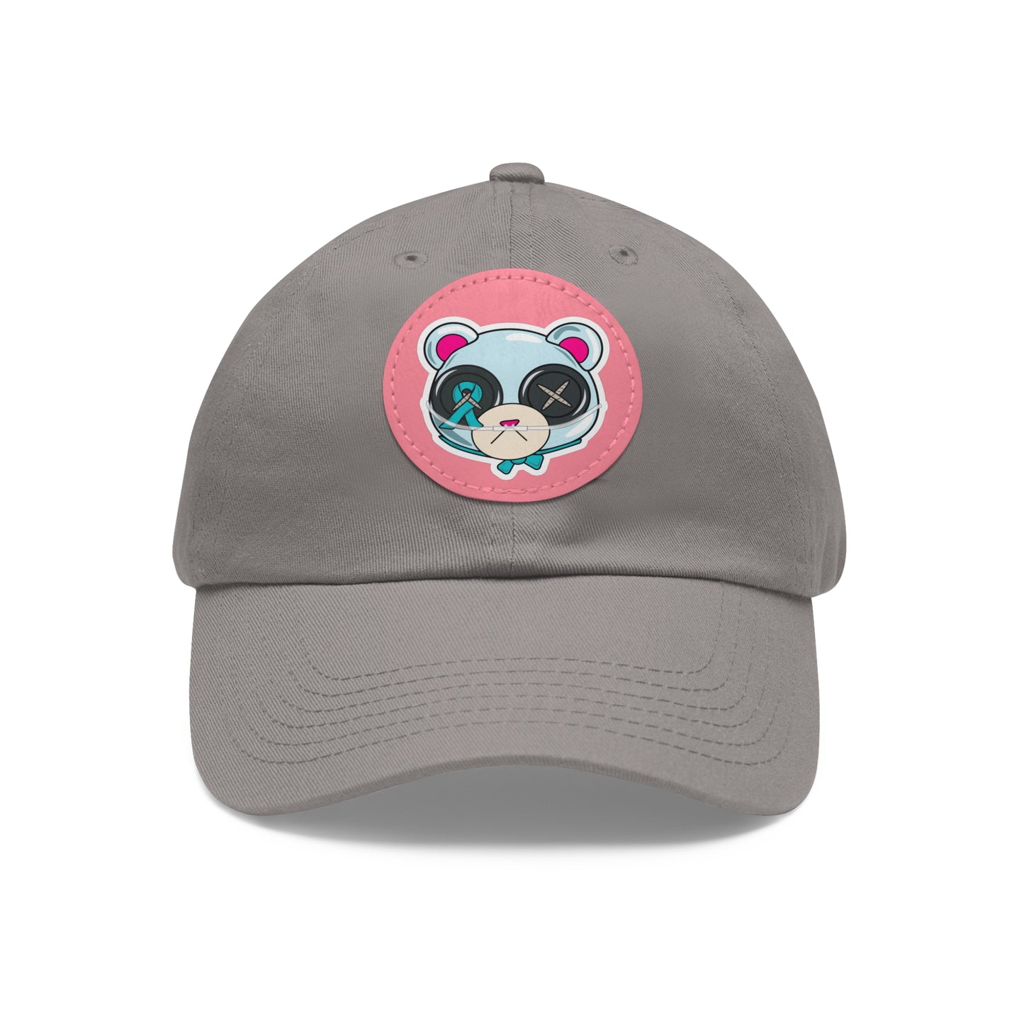 Sclero Bear Dad Hat with Leather Patch (Round)