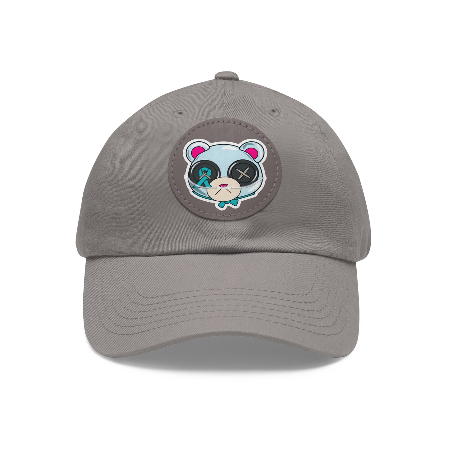 Sclero Bear Dad Hat with Leather Patch (Round)