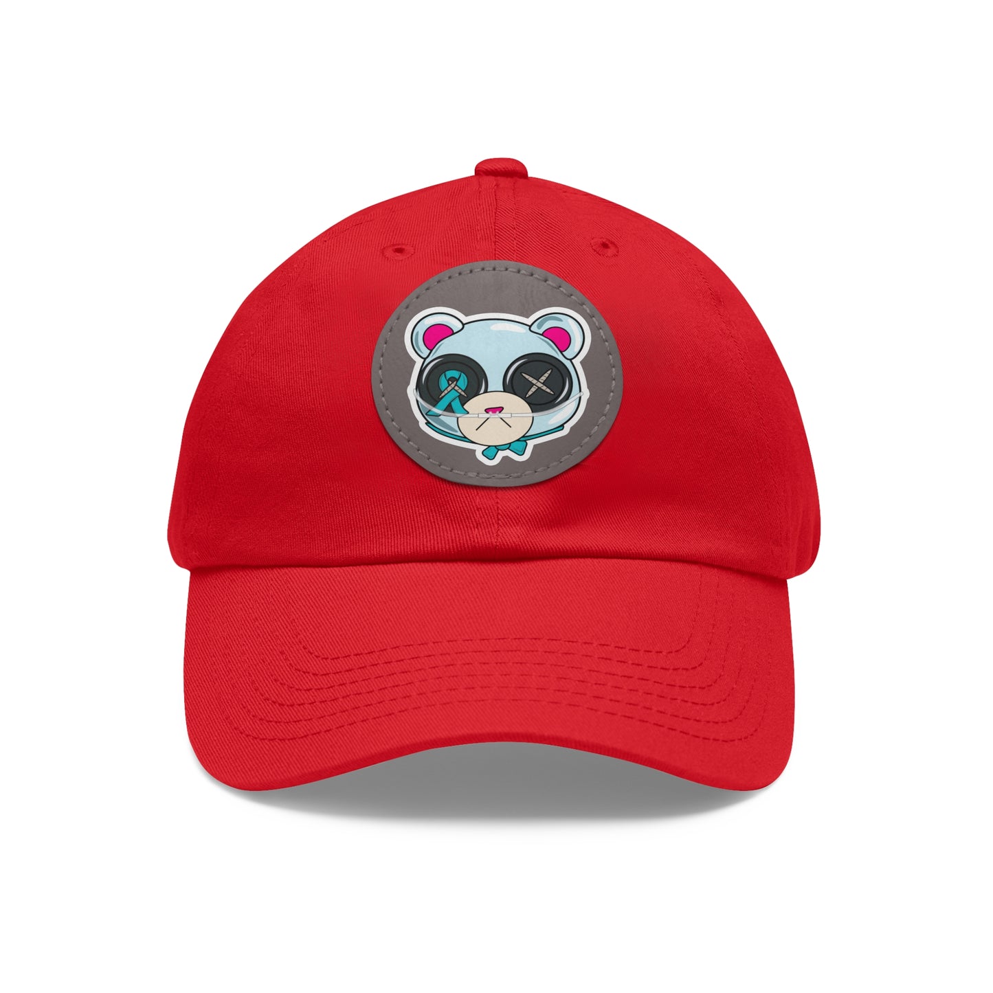 Sclero Bear Dad Hat with Leather Patch (Round)