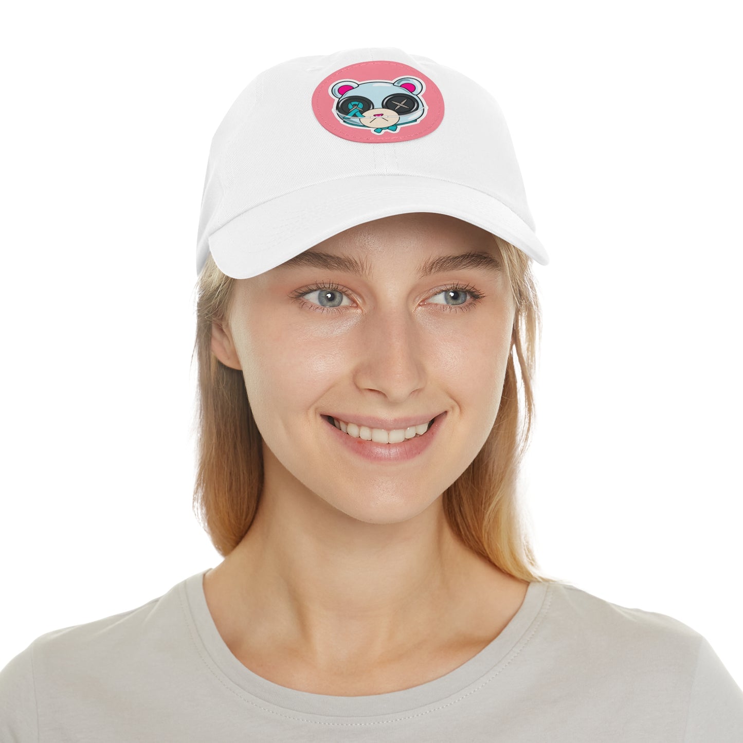 Sclero Bear Dad Hat with Leather Patch (Round)