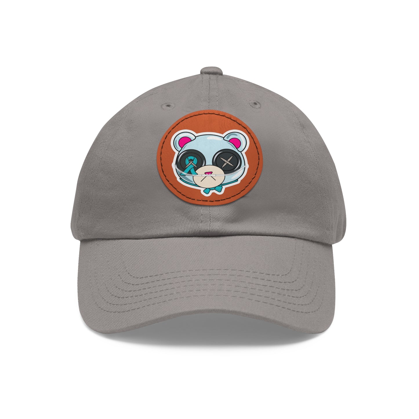 Sclero Bear Dad Hat with Leather Patch (Round)