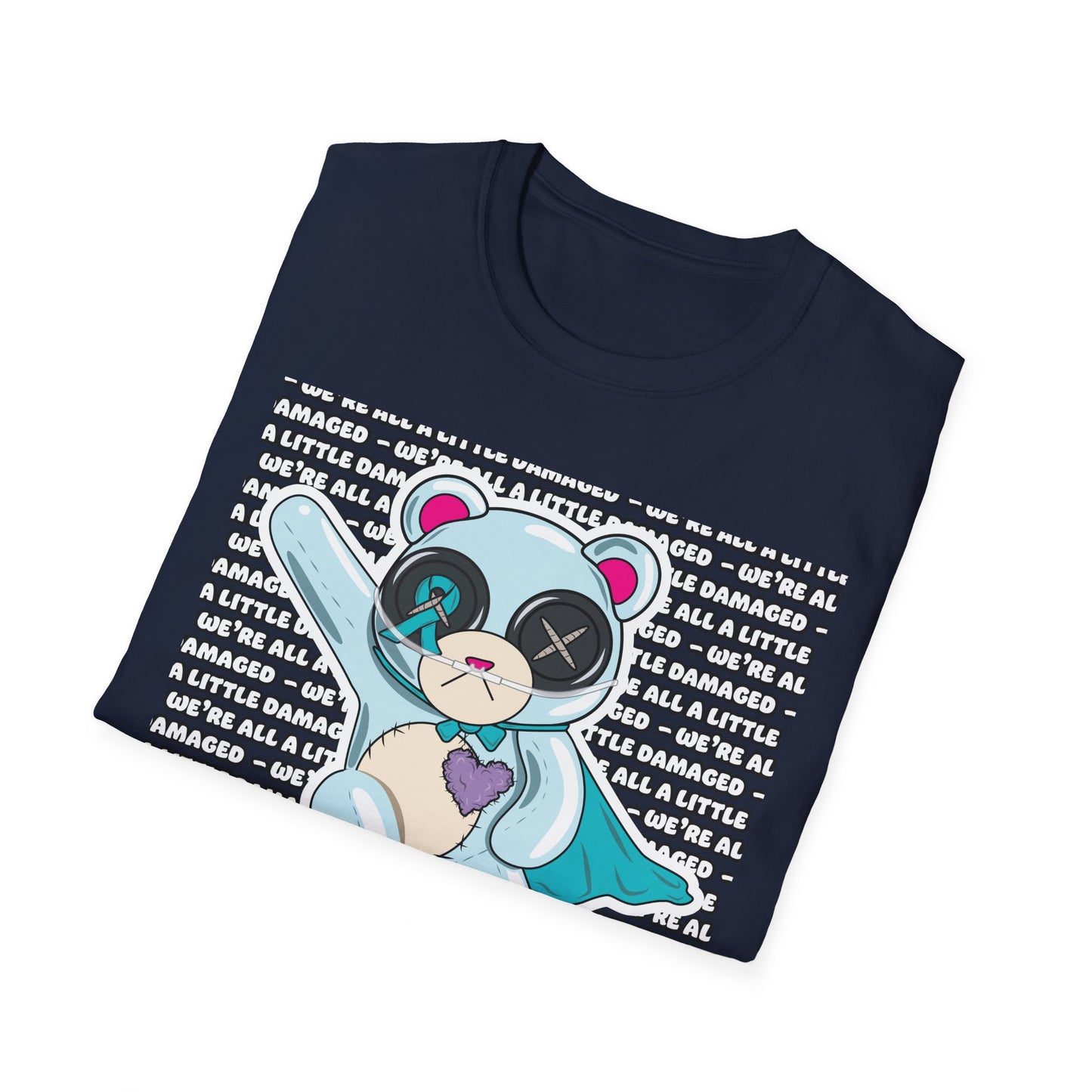 Sclero Bear "We're all a little Damaged" T-Shirt