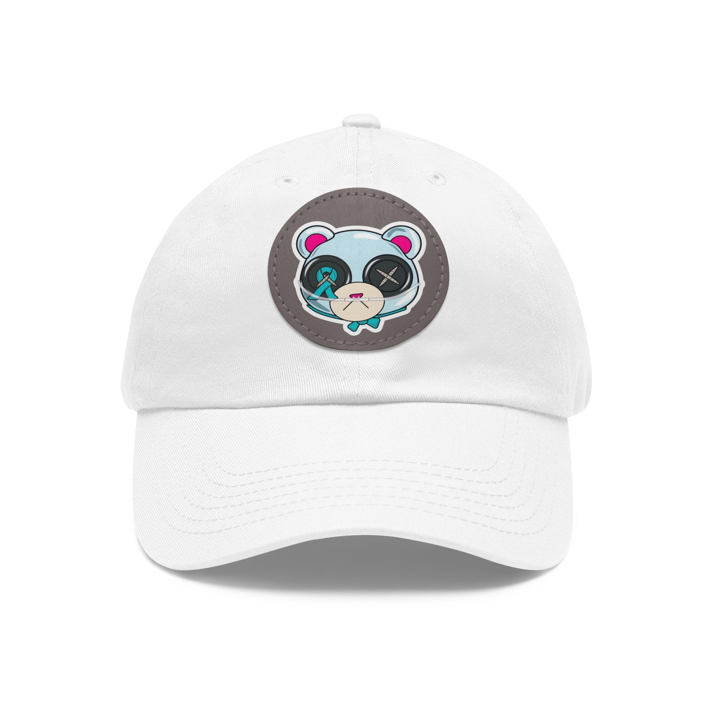 Sclero Bear Dad Hat with Leather Patch (Round)