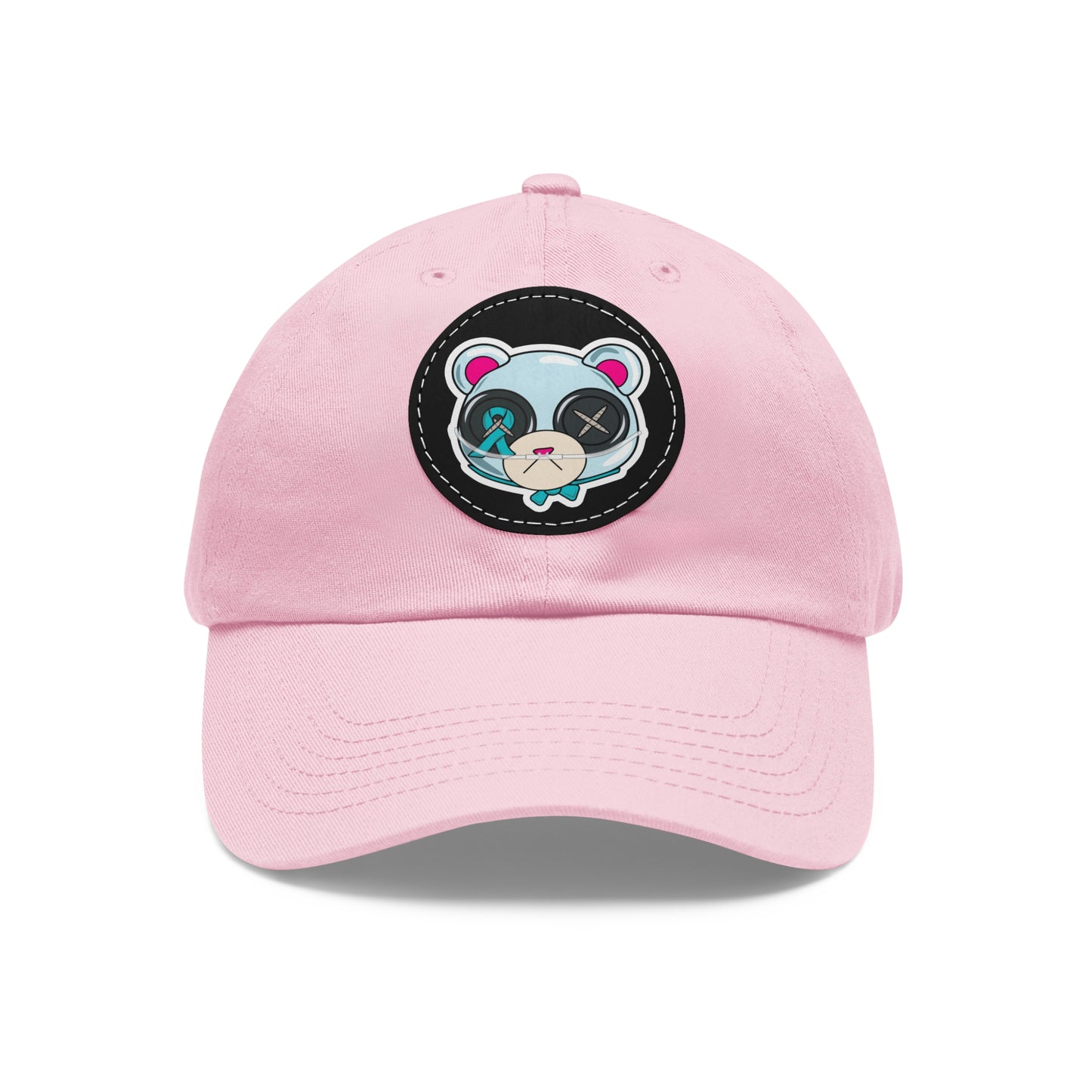 Sclero Bear Dad Hat with Leather Patch (Round)