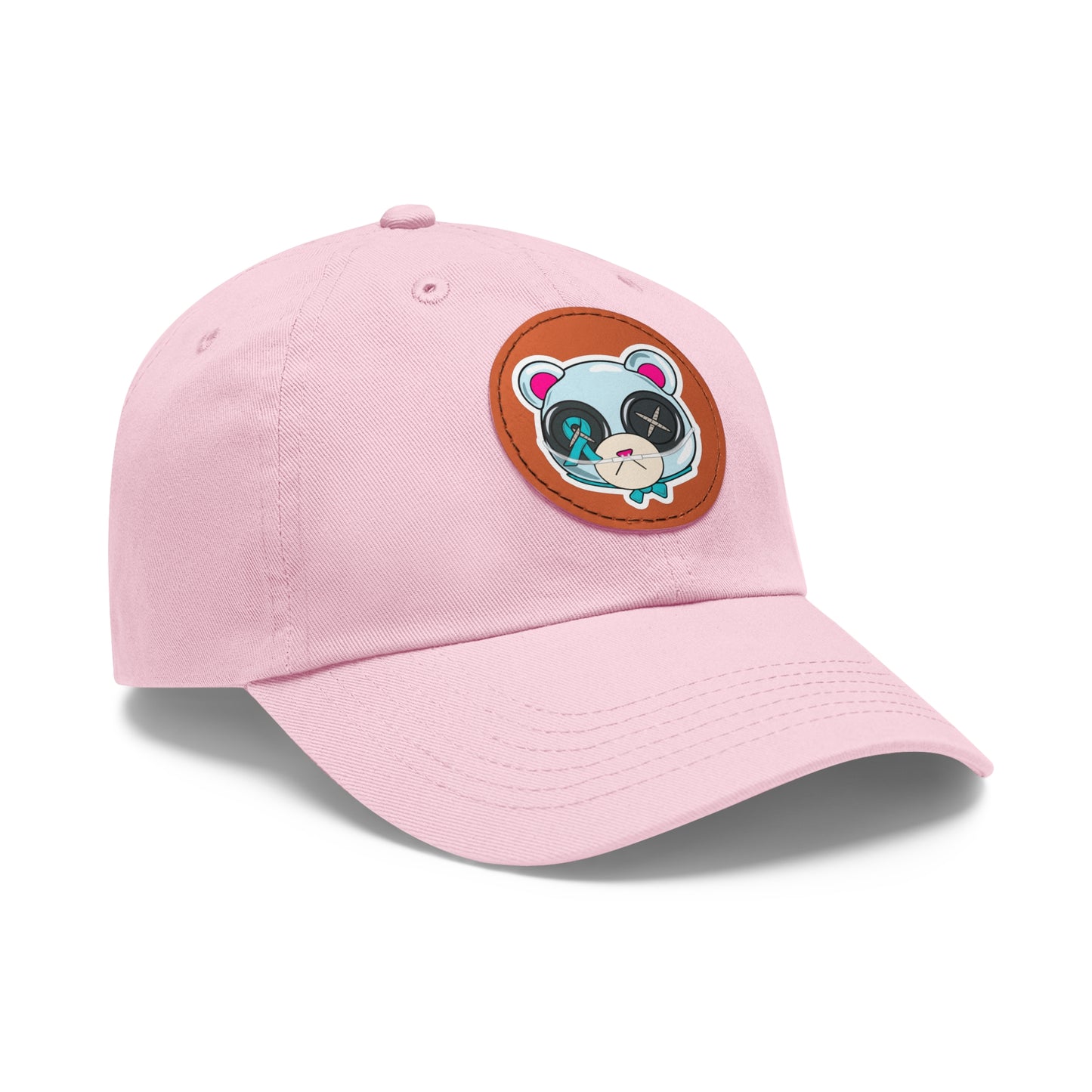 Sclero Bear Dad Hat with Leather Patch (Round)