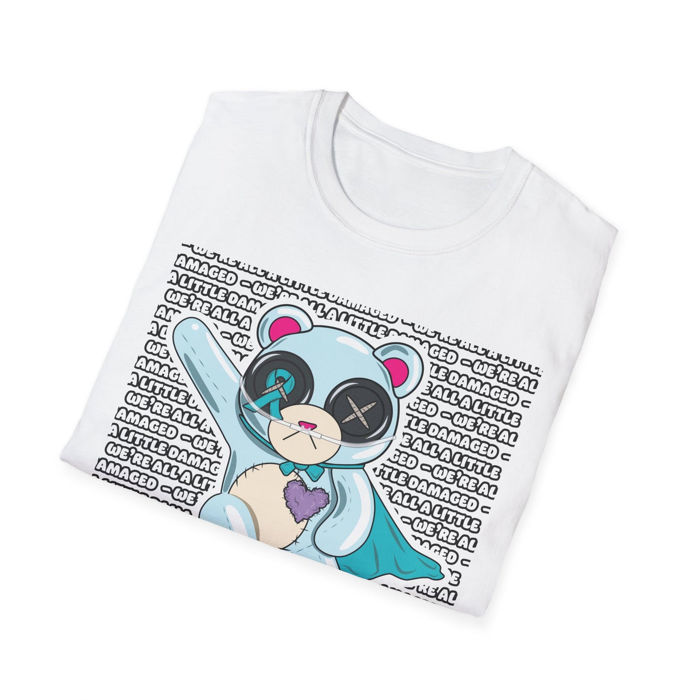 Sclero Bear "We're all a little Damaged" T-Shirt