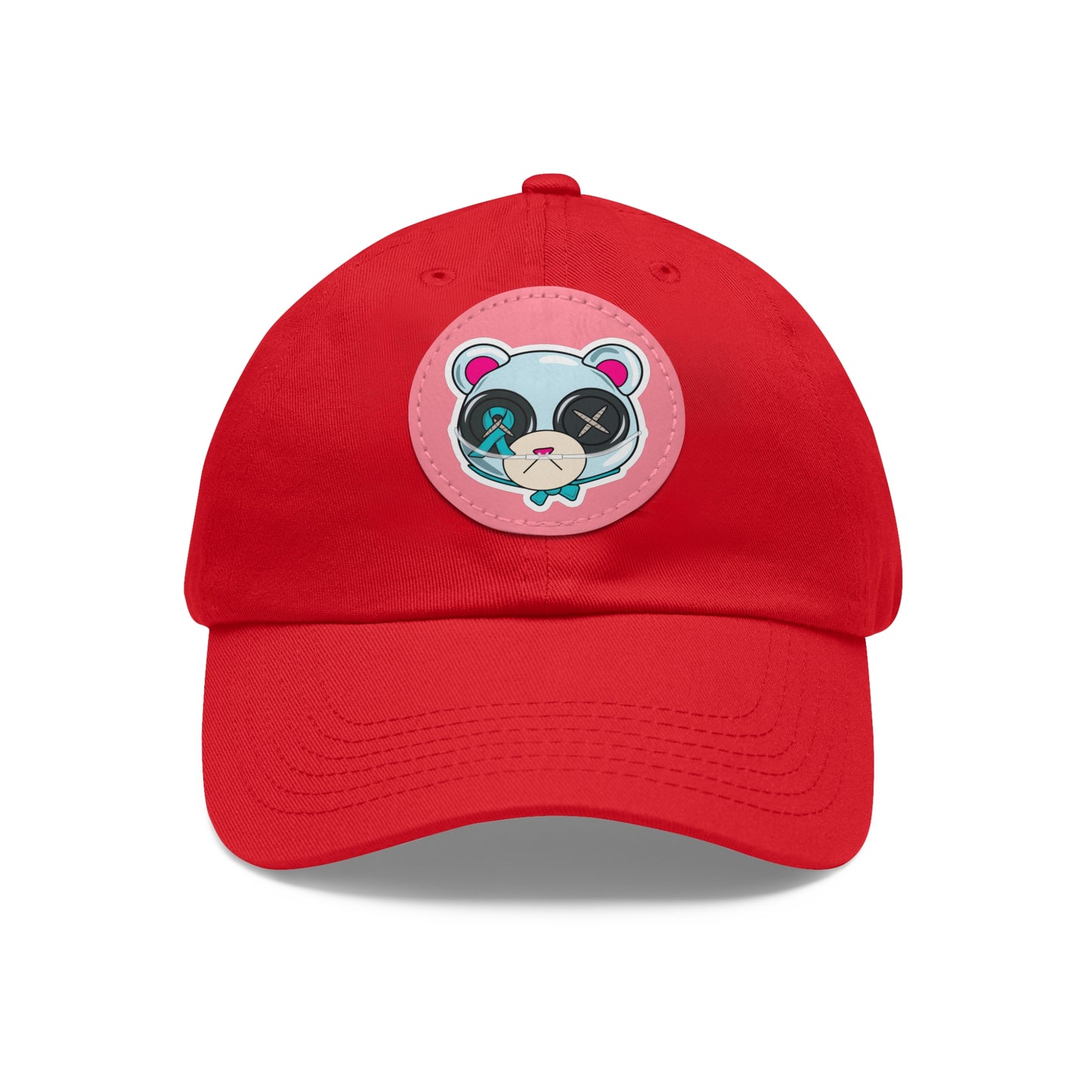 Sclero Bear Dad Hat with Leather Patch (Round)