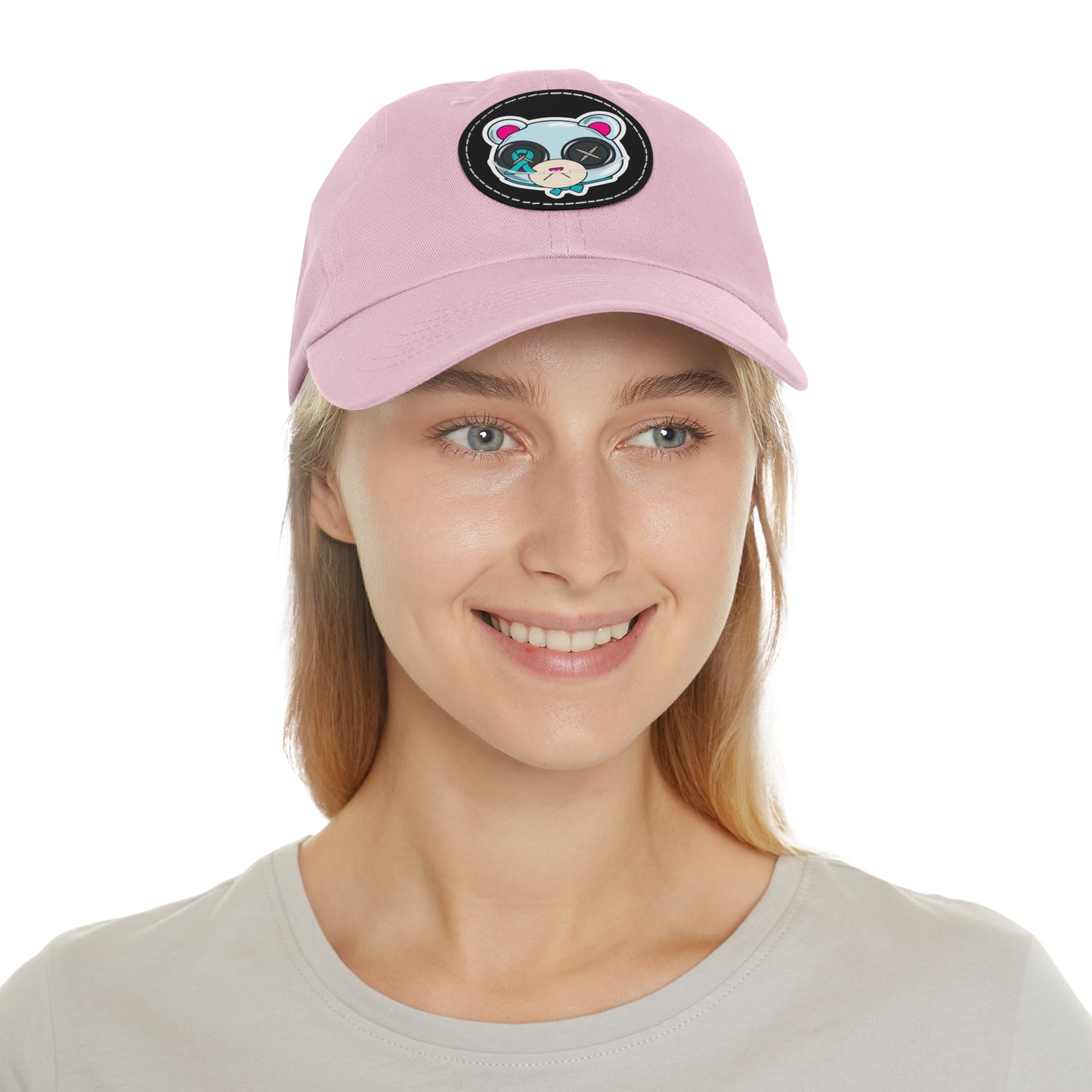 Sclero Bear Dad Hat with Leather Patch (Round)