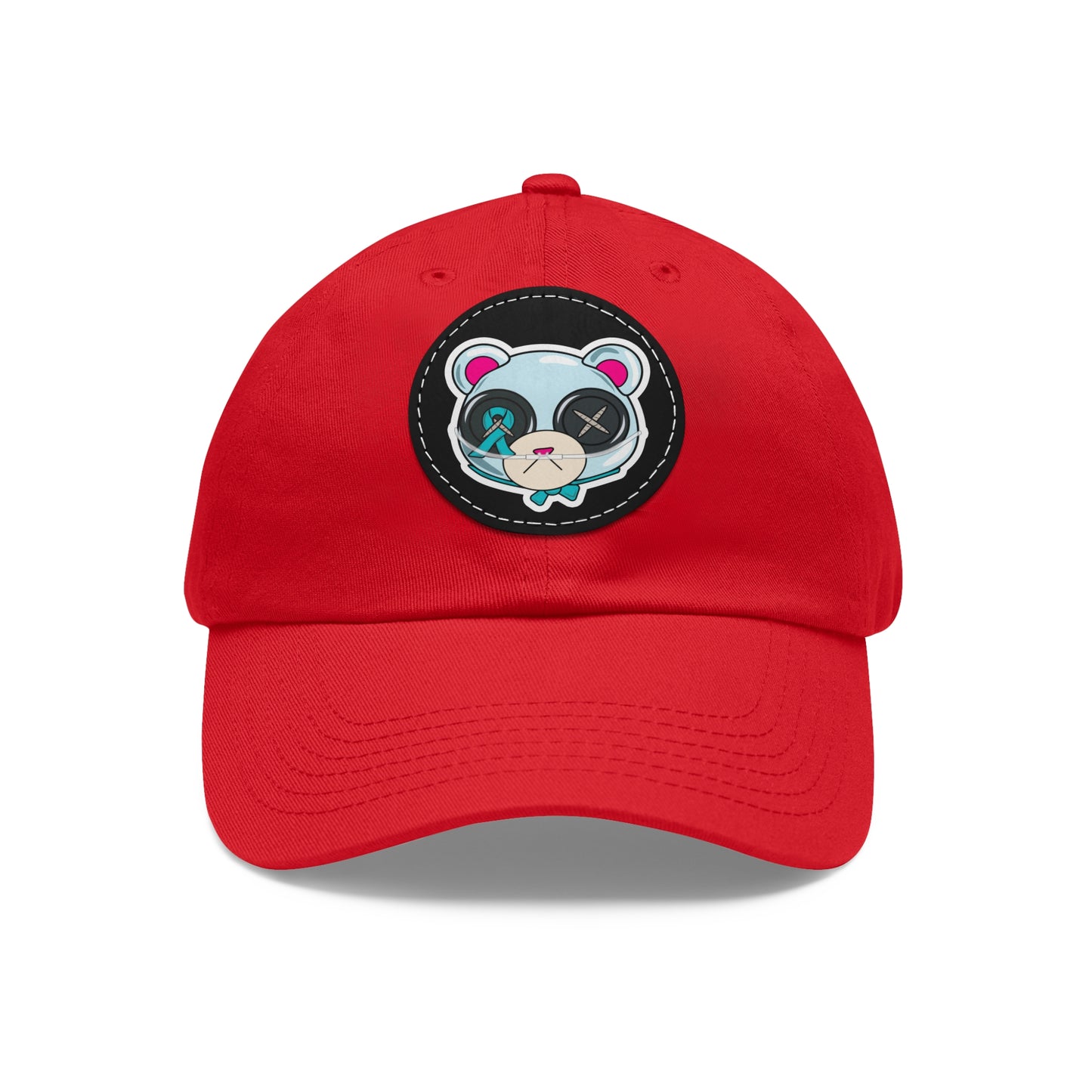 Sclero Bear Dad Hat with Leather Patch (Round)