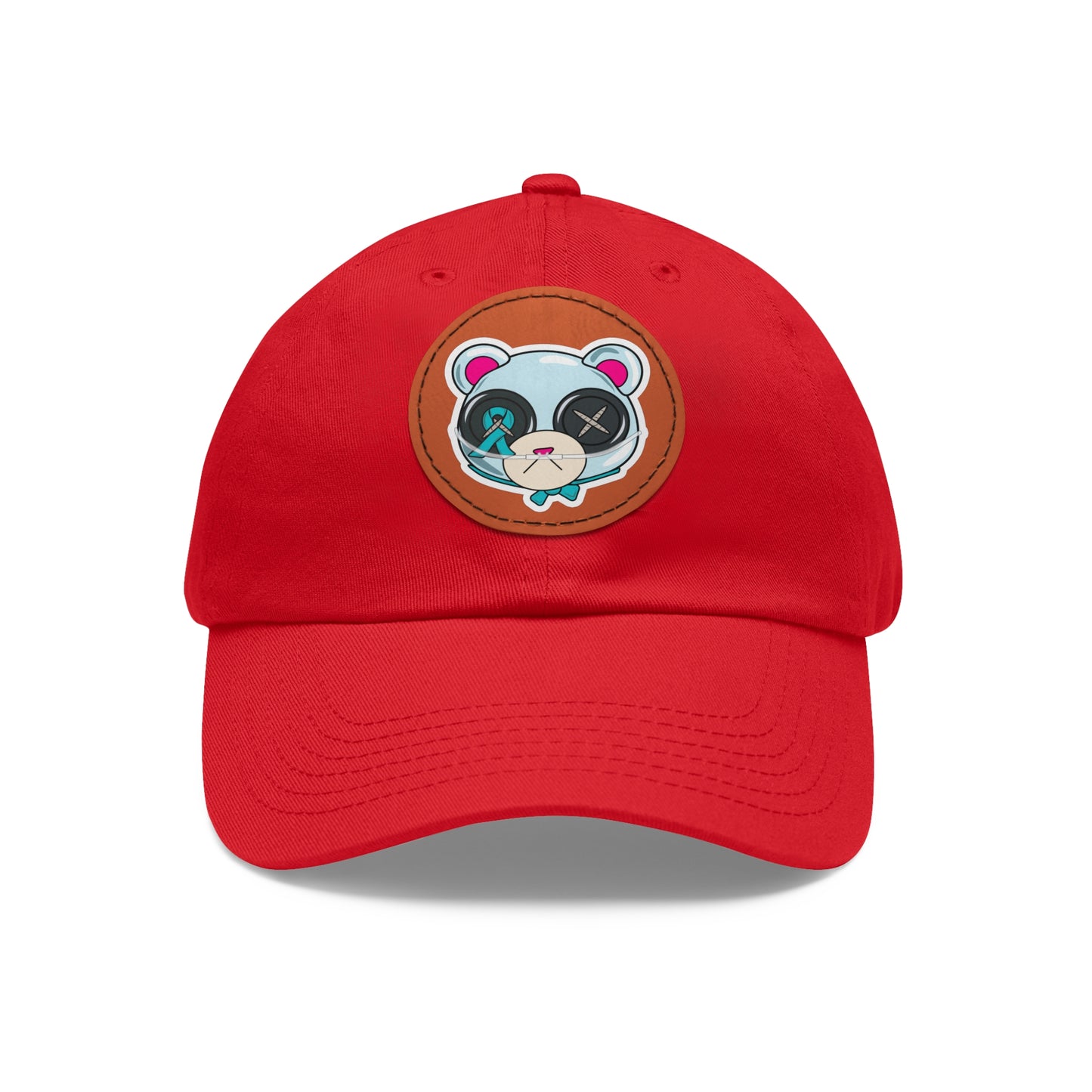 Sclero Bear Dad Hat with Leather Patch (Round)
