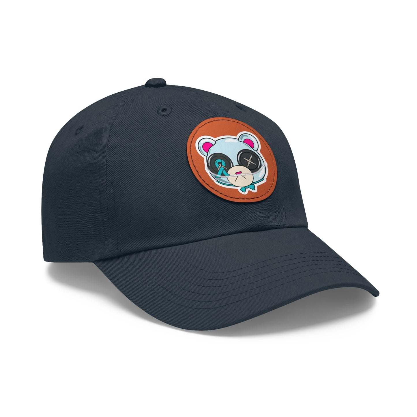 Sclero Bear Dad Hat with Leather Patch (Round)