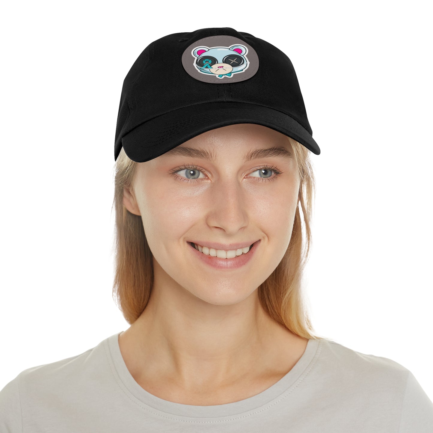 Sclero Bear Dad Hat with Leather Patch (Round)
