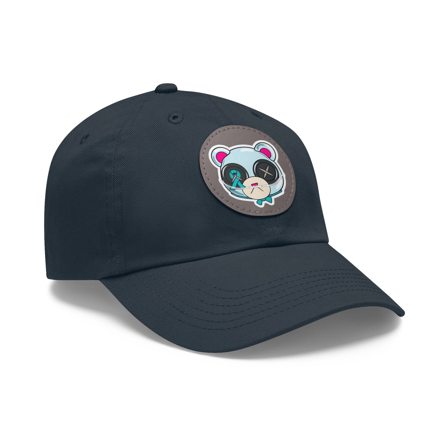 Sclero Bear Dad Hat with Leather Patch (Round)
