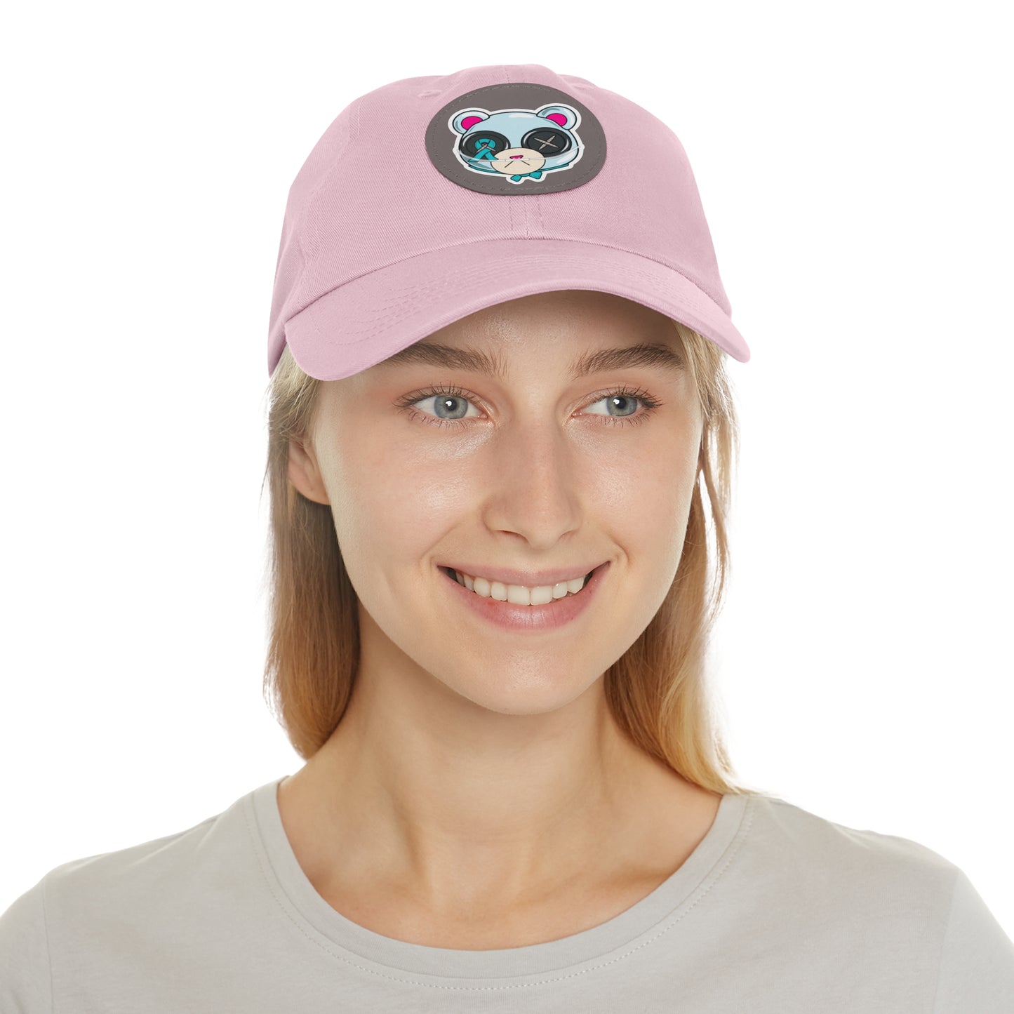 Sclero Bear Dad Hat with Leather Patch (Round)