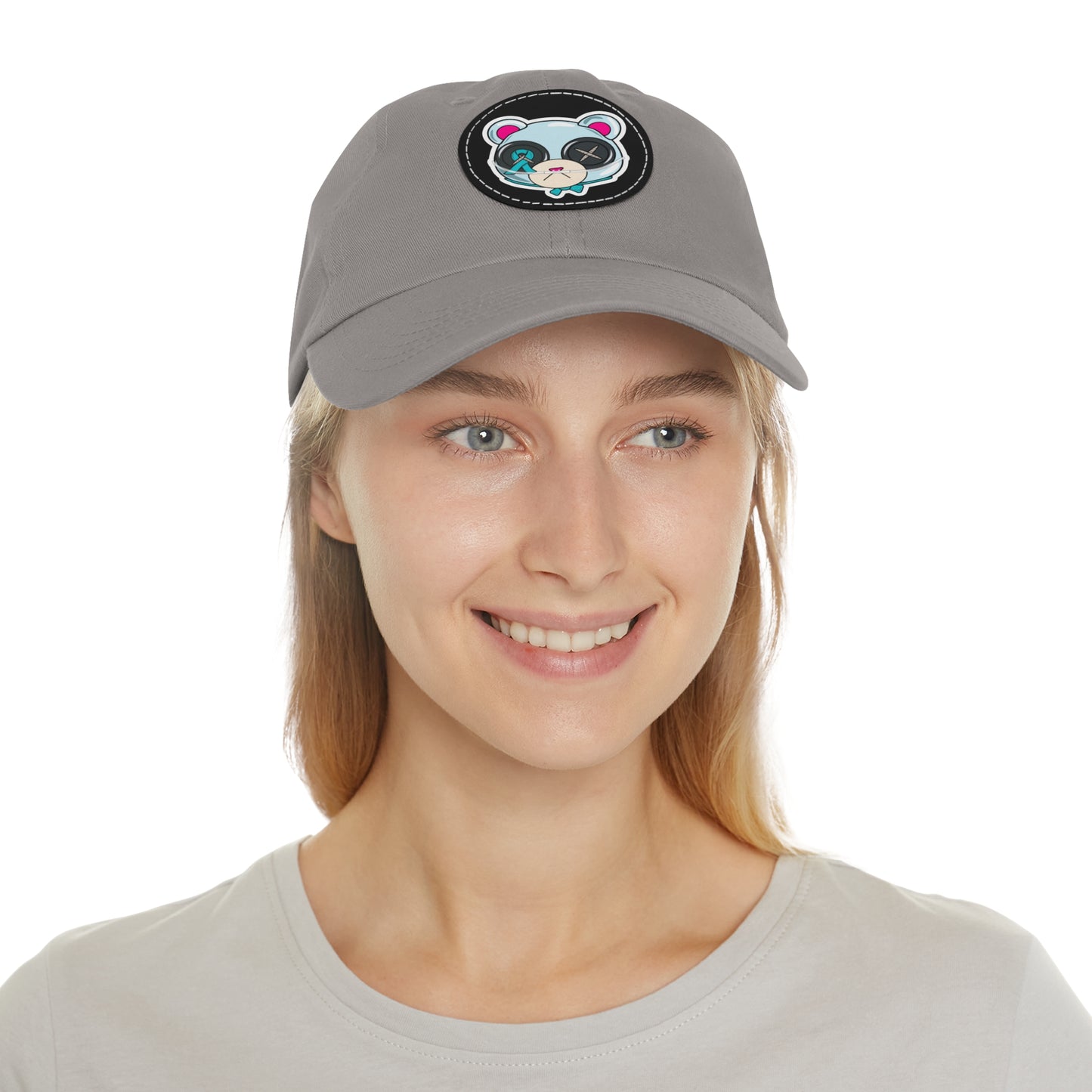 Sclero Bear Dad Hat with Leather Patch (Round)