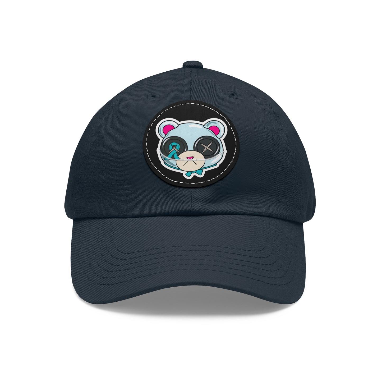 Sclero Bear Dad Hat with Leather Patch (Round)