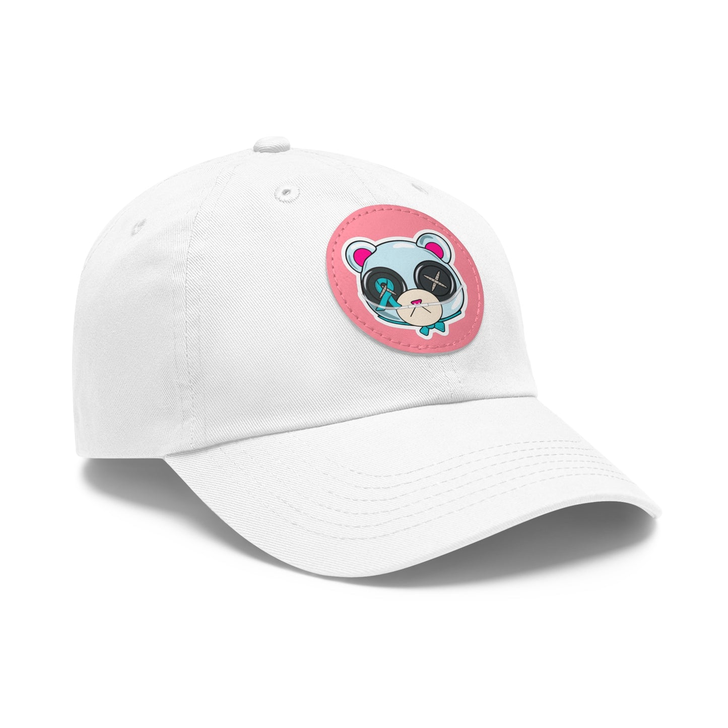 Sclero Bear Dad Hat with Leather Patch (Round)