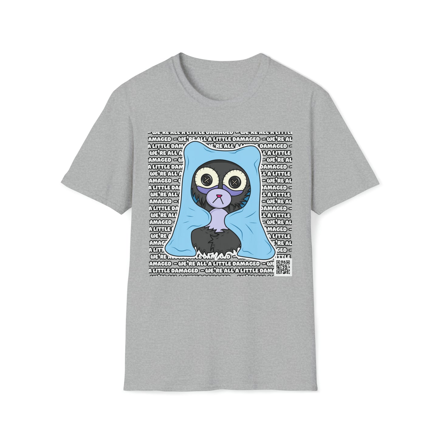 Insomnia Bear "We're all a little Damaged" T-Shirt