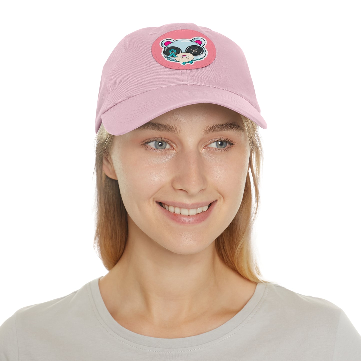 Sclero Bear Dad Hat with Leather Patch (Round)