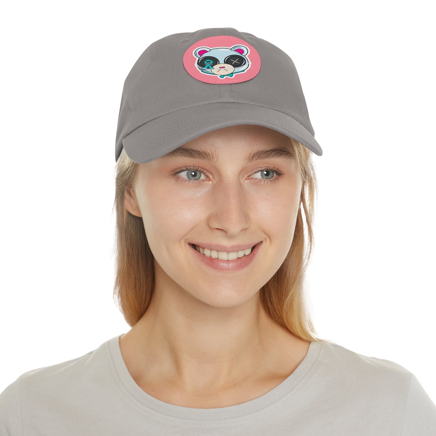Sclero Bear Dad Hat with Leather Patch (Round)