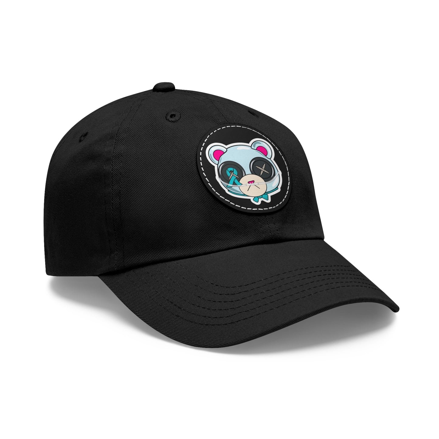 Sclero Bear Dad Hat with Leather Patch (Round)