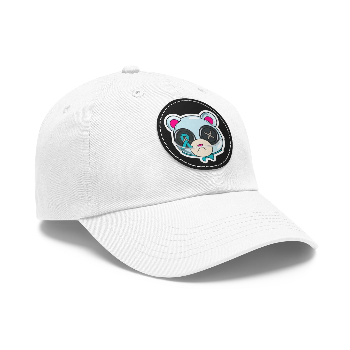 Sclero Bear Dad Hat with Leather Patch (Round)