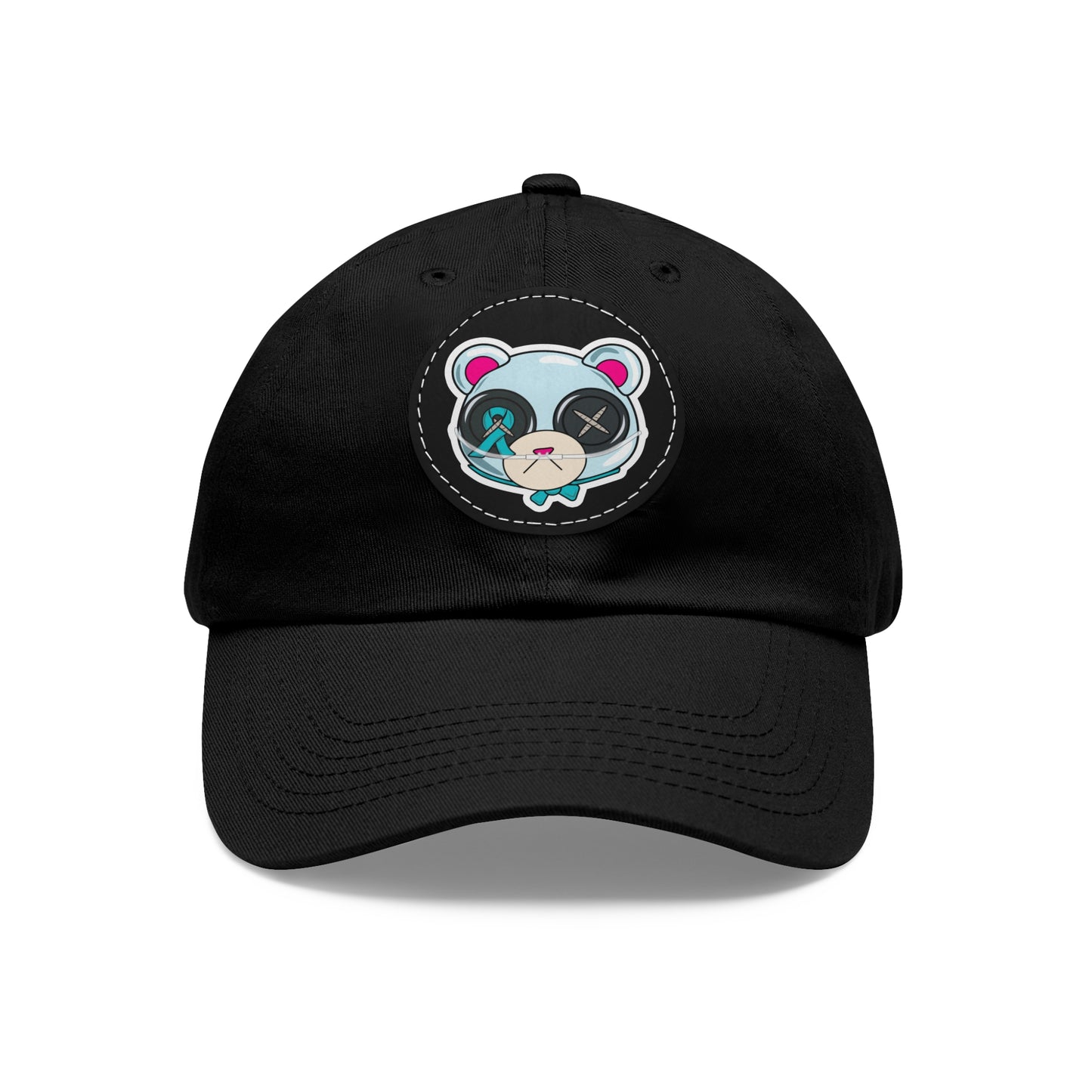 Sclero Bear Dad Hat with Leather Patch (Round)