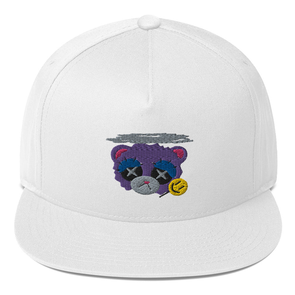 Depression Bear Flat Bill Cap