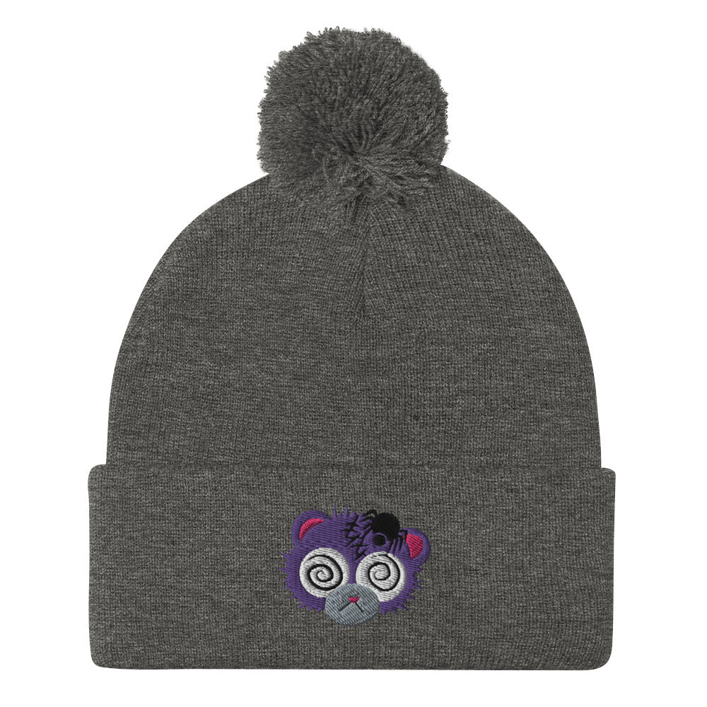 Anxiety Bear Pom-Pom Beanie