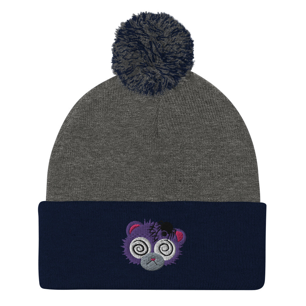 Anxiety Bear Pom-Pom Beanie