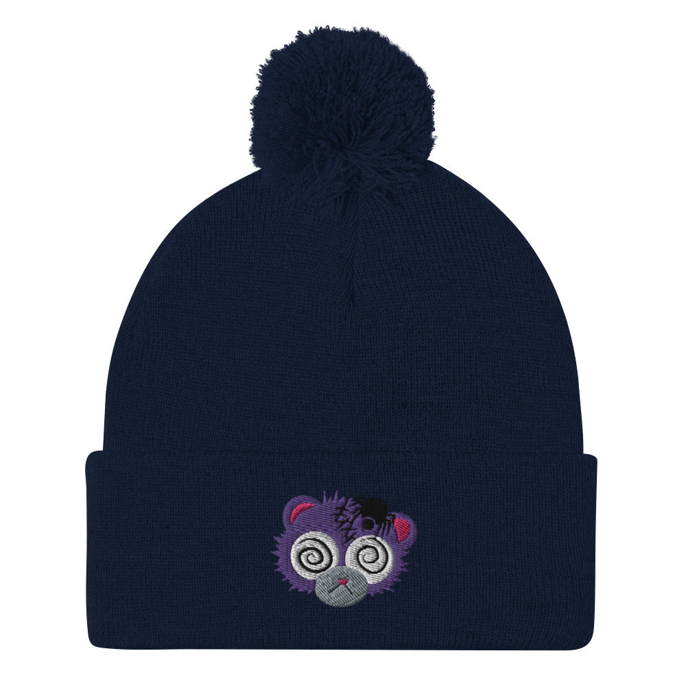 Anxiety Bear Pom-Pom Beanie