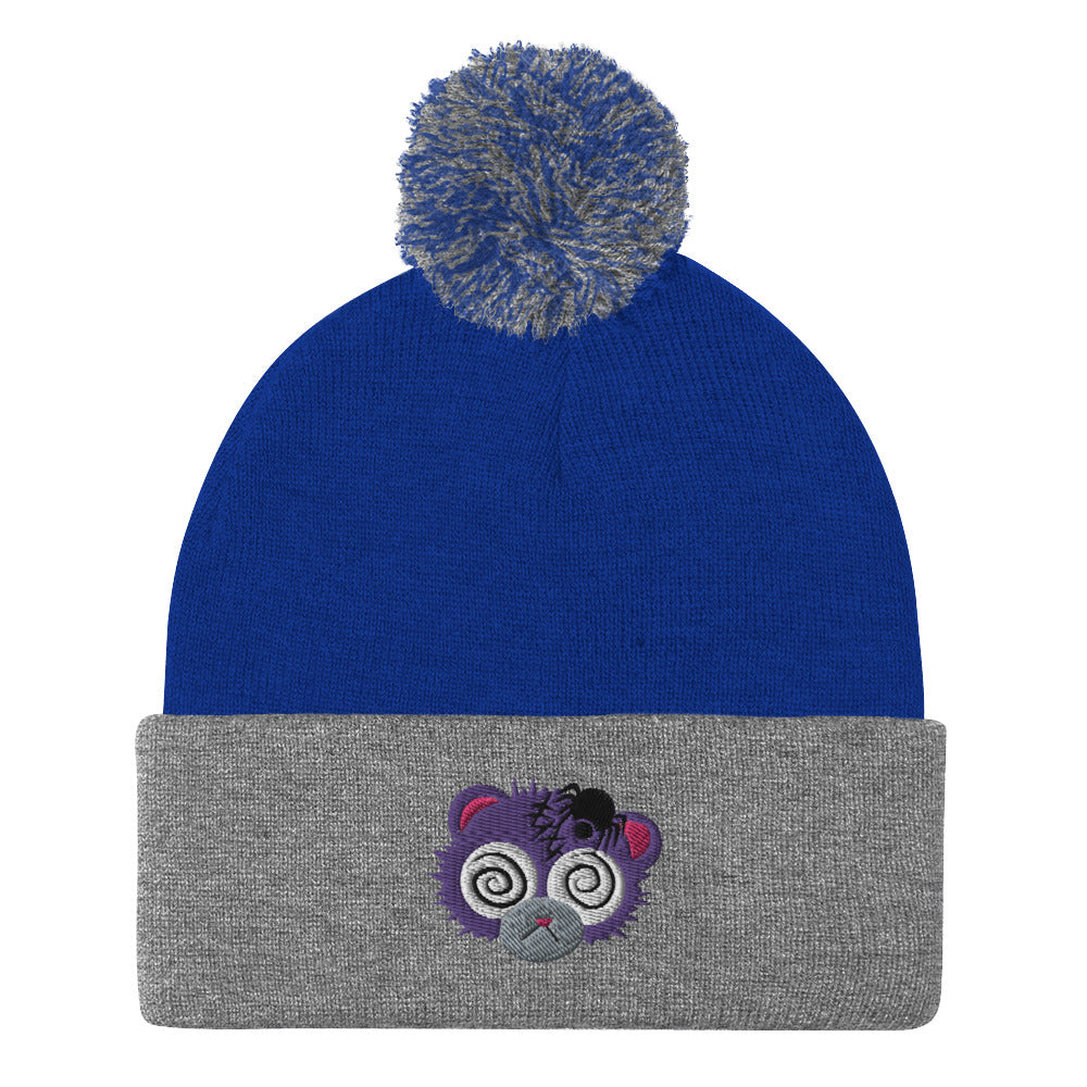 Anxiety Bear Pom-Pom Beanie