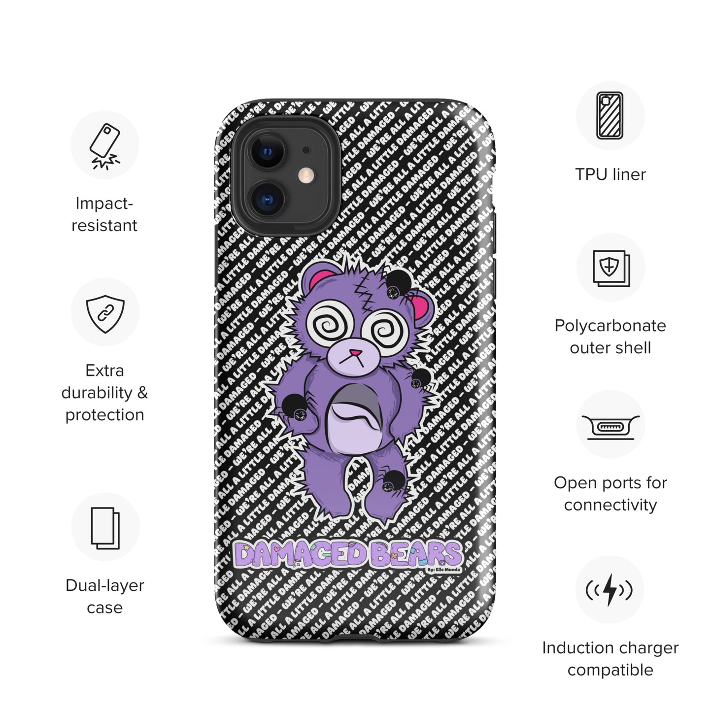 Anxiety Bear Tough Case for iPhone®