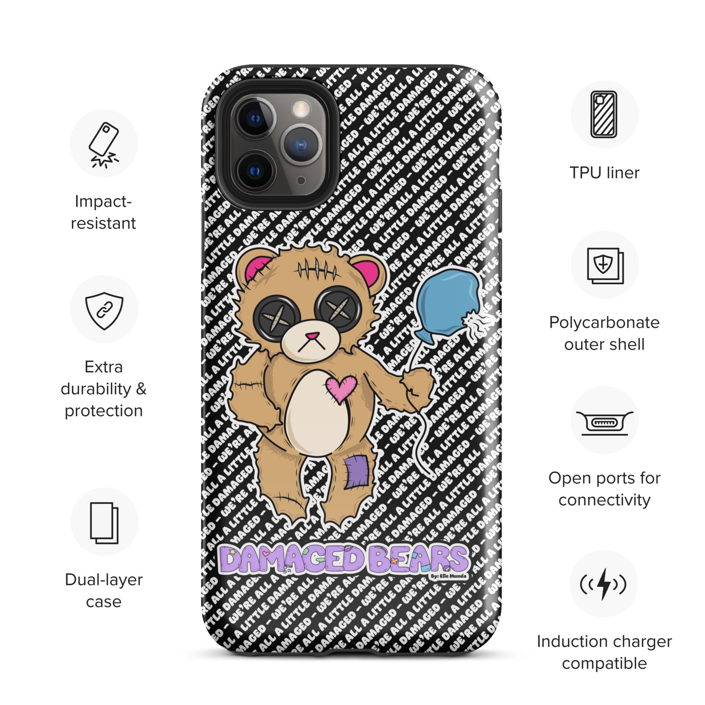 Damaged Bear Tough Case for iPhone®