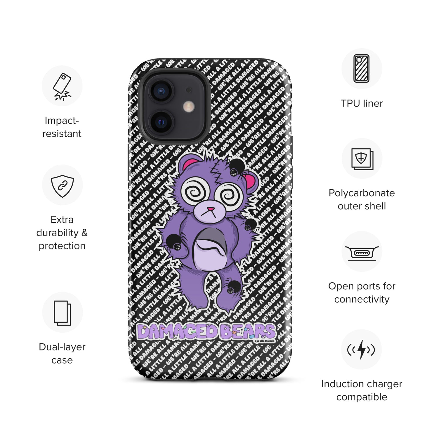 Anxiety Bear Tough Case for iPhone®