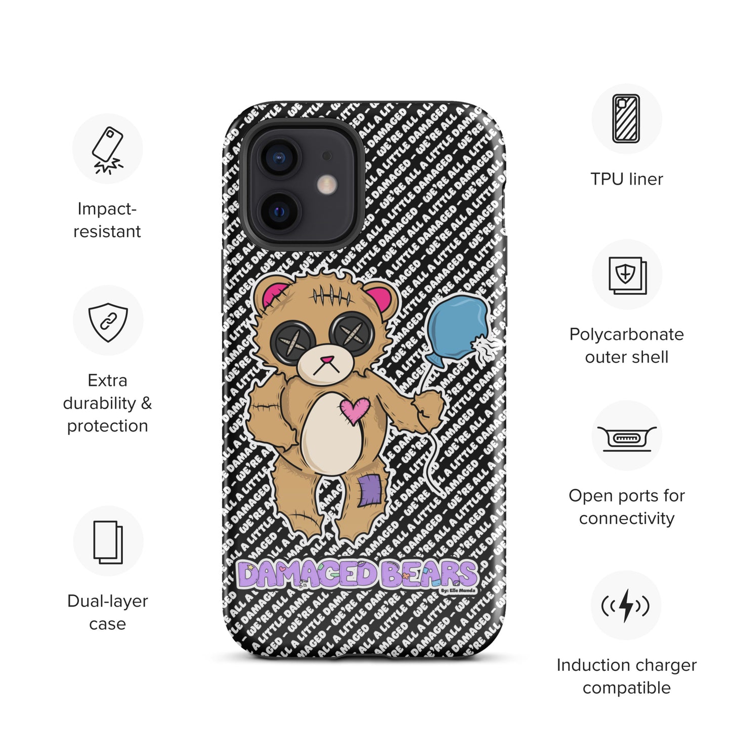 Damaged Bear Tough Case for iPhone®