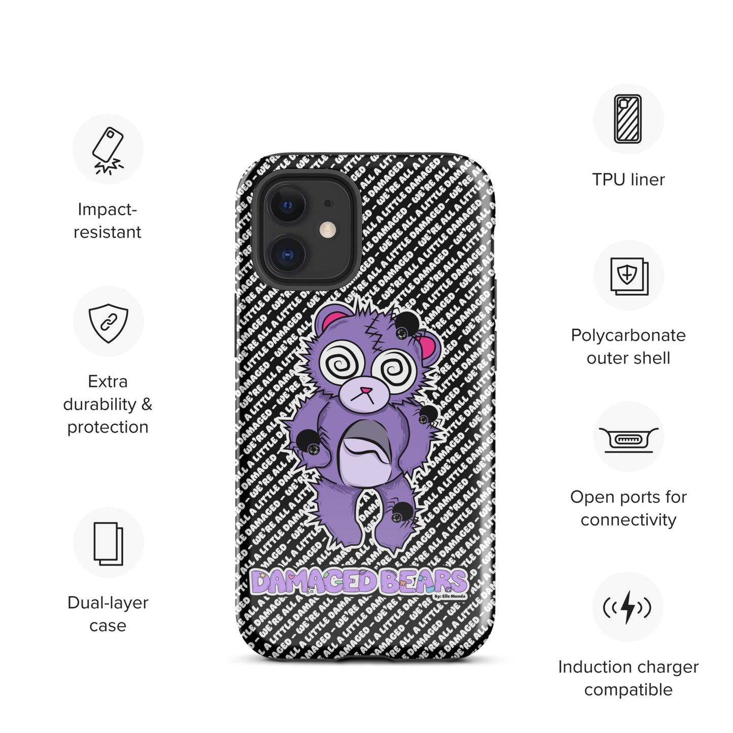 Anxiety Bear Tough Case for iPhone®