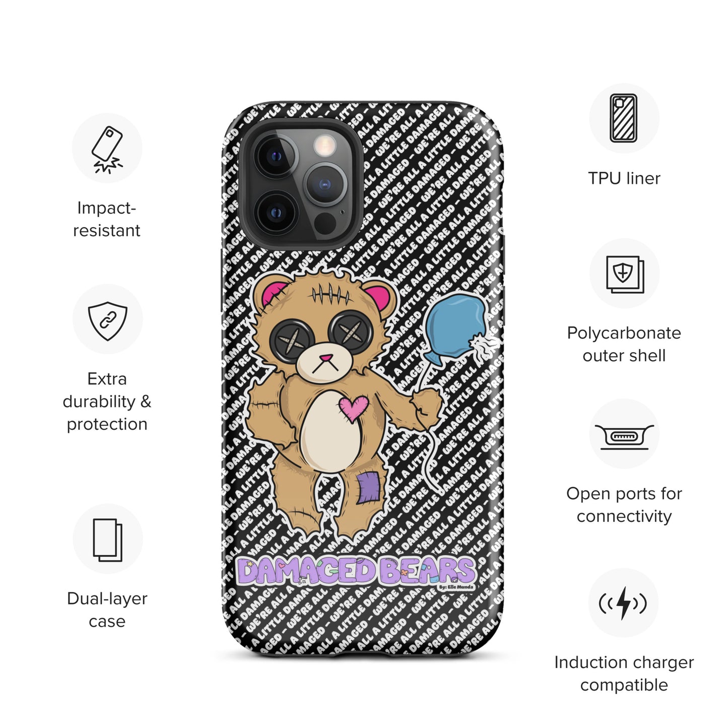 Damaged Bear Tough Case for iPhone®