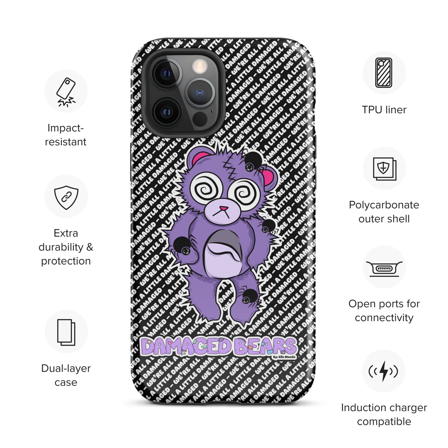 Anxiety Bear Tough Case for iPhone®