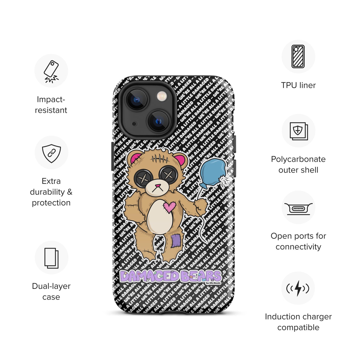 Damaged Bear Tough Case for iPhone®