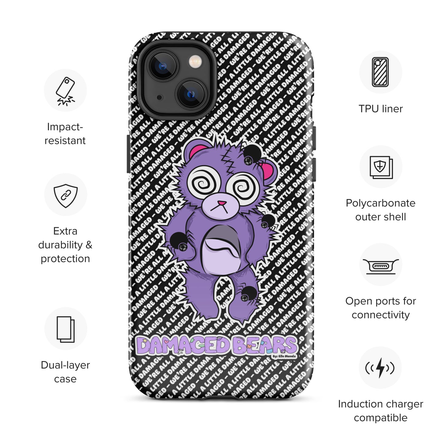Anxiety Bear Tough Case for iPhone®