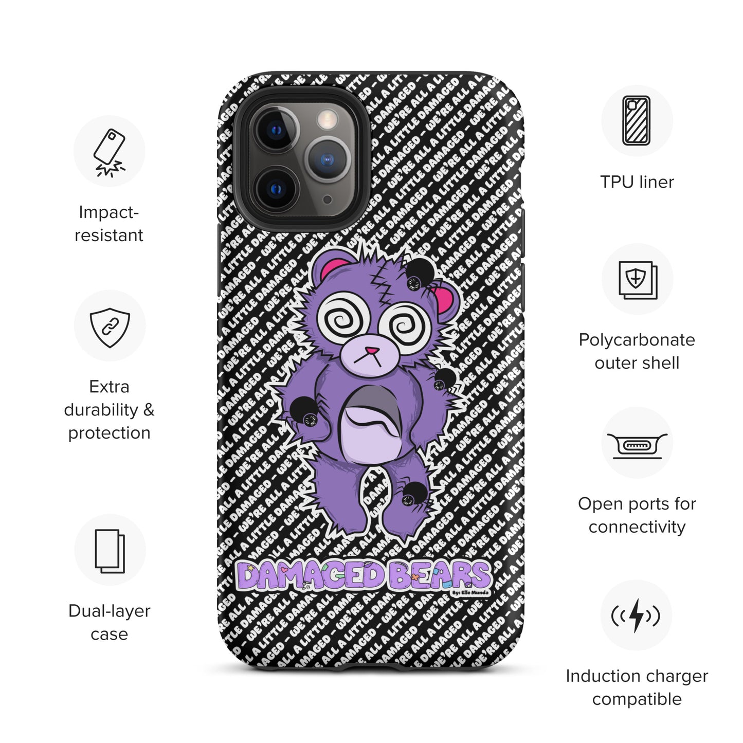 Anxiety Bear Tough Case for iPhone®