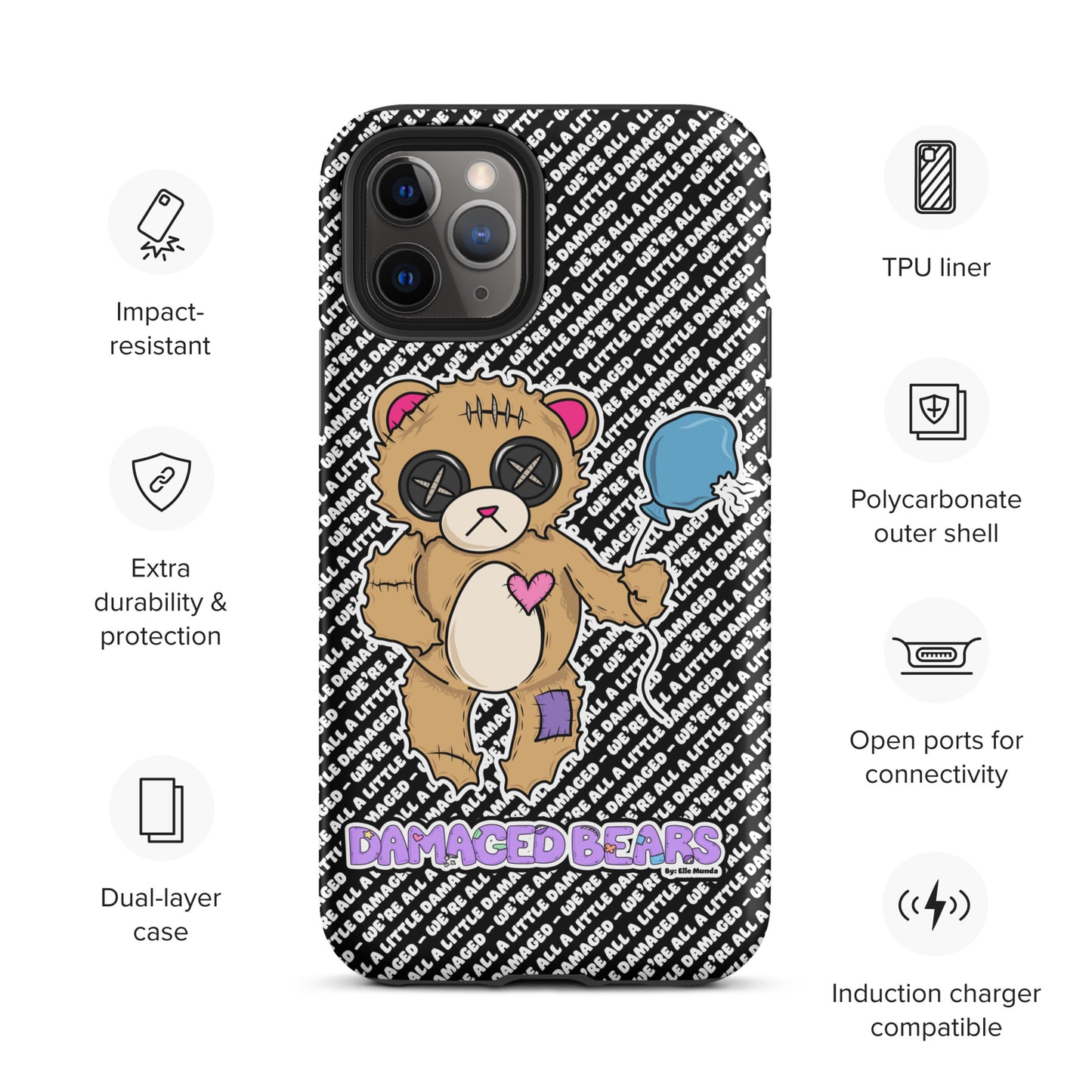 Damaged Bear Tough Case for iPhone®