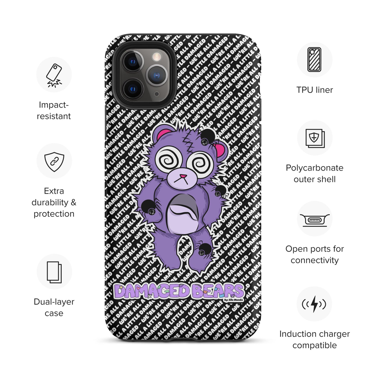 Anxiety Bear Tough Case for iPhone®
