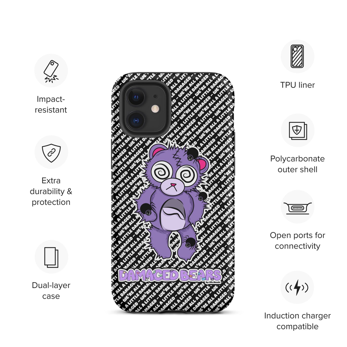 Anxiety Bear Tough Case for iPhone®