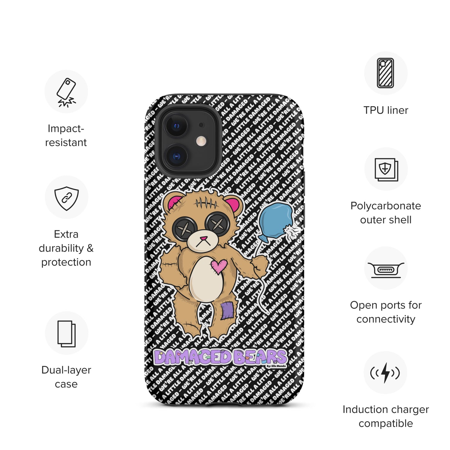 Damaged Bear Tough Case for iPhone®