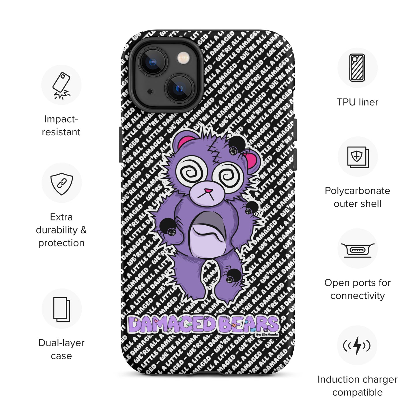 Anxiety Bear Tough Case for iPhone®