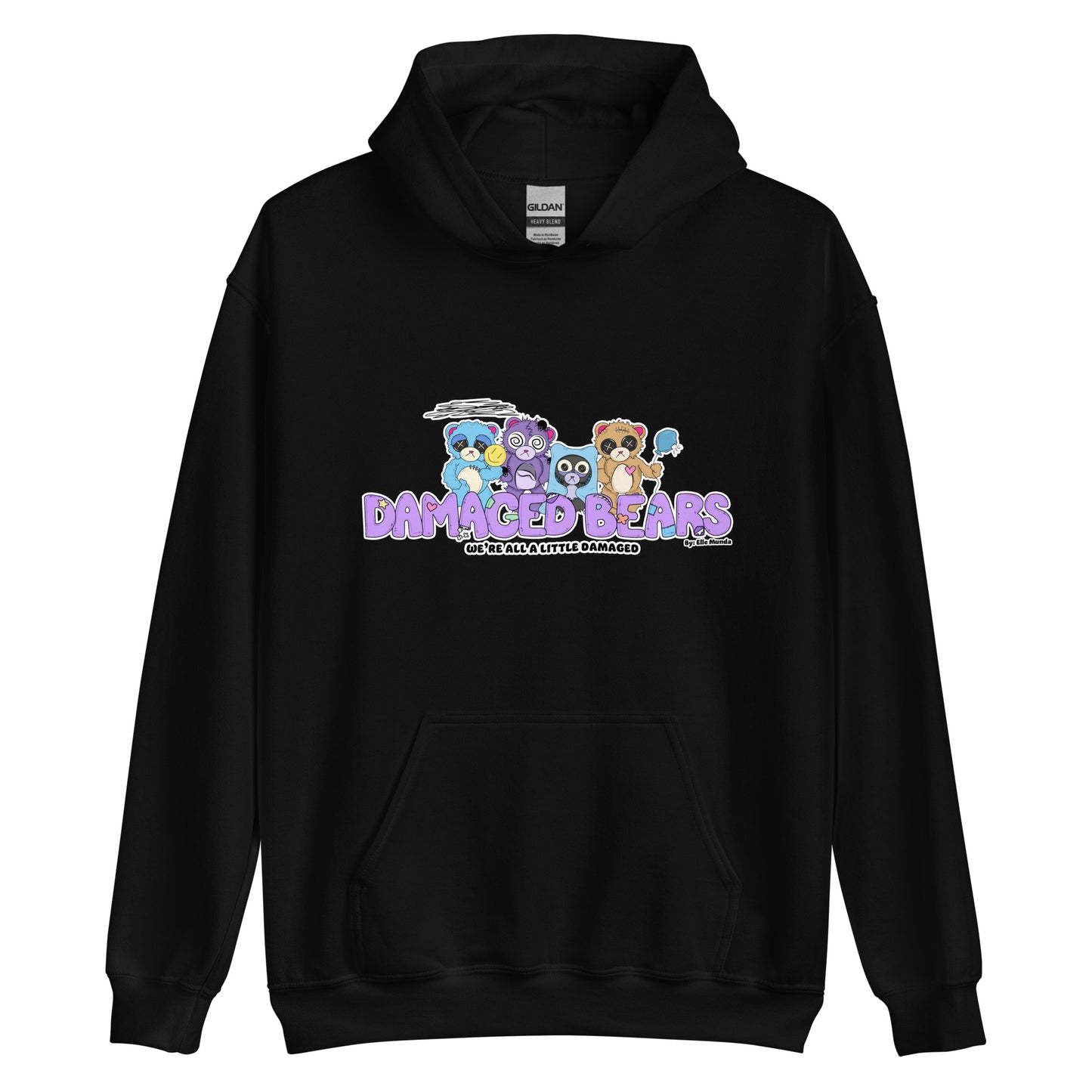 Damaged Bears Logo "We're All A Little Damaged" Unisex Hoodie