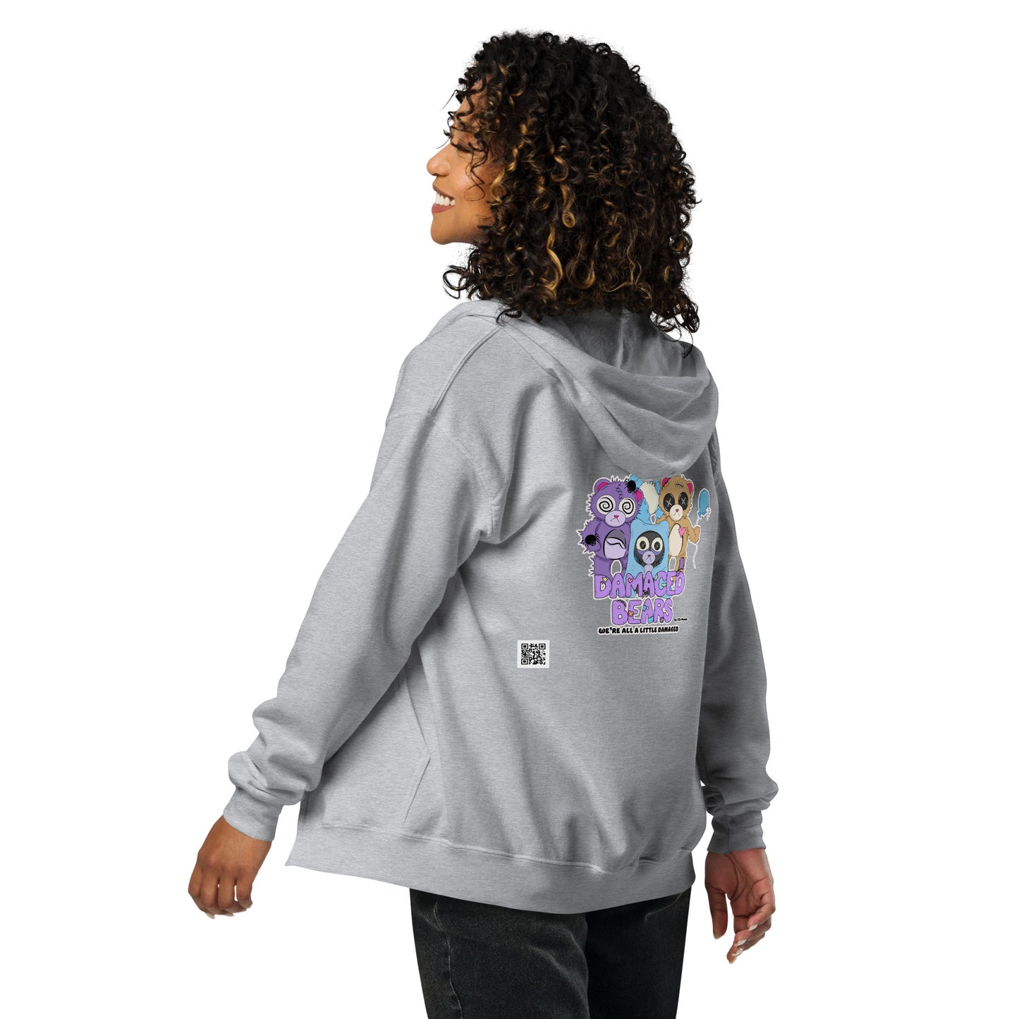 Damaged Bears Logo Unisex heavy blend zip hoodie