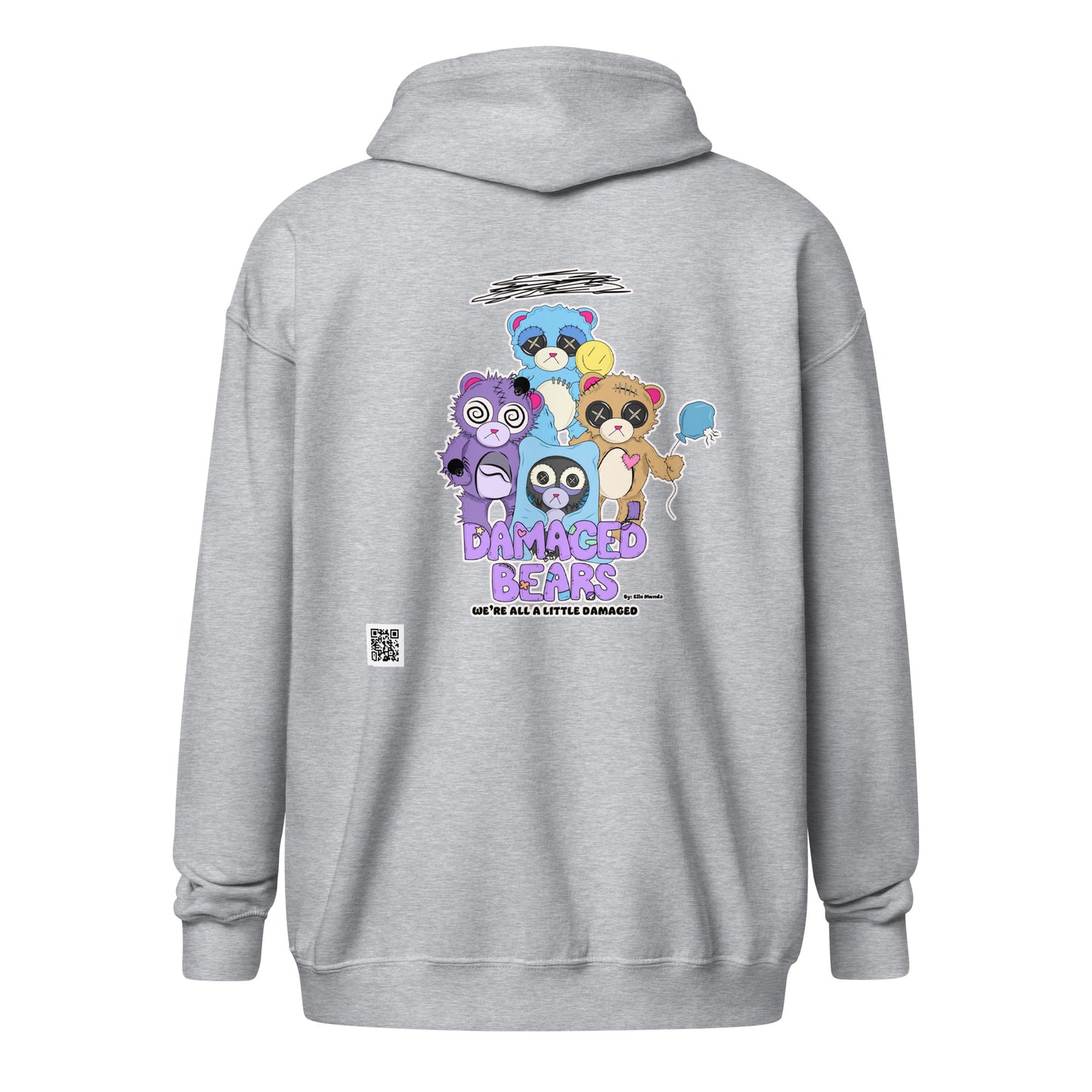 Damaged Bears Logo Unisex heavy blend zip hoodie